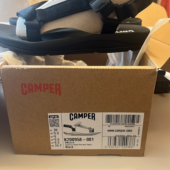 Camper Match Sandals | Black 39 NIB - Picture 10 of 10